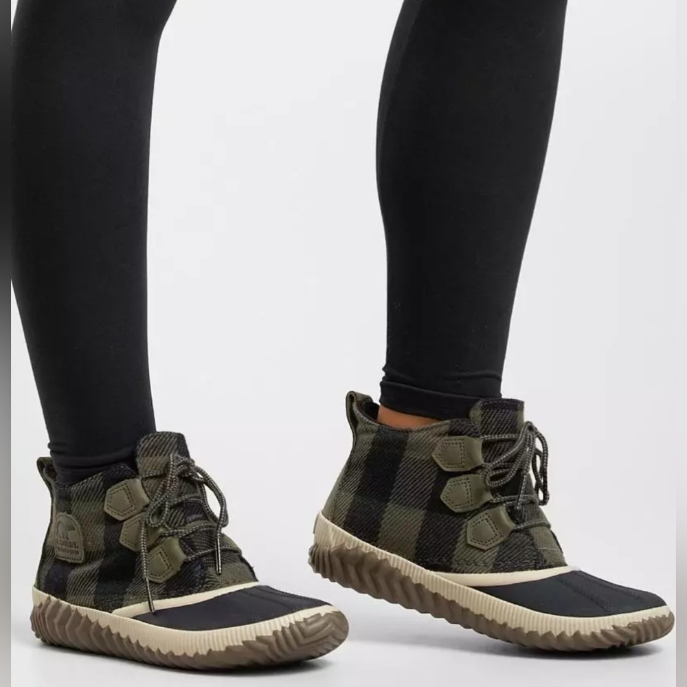 Sorel Out 'N About™ Plus Plaid Duck Boots Size 8 Used Exc MSRP $130